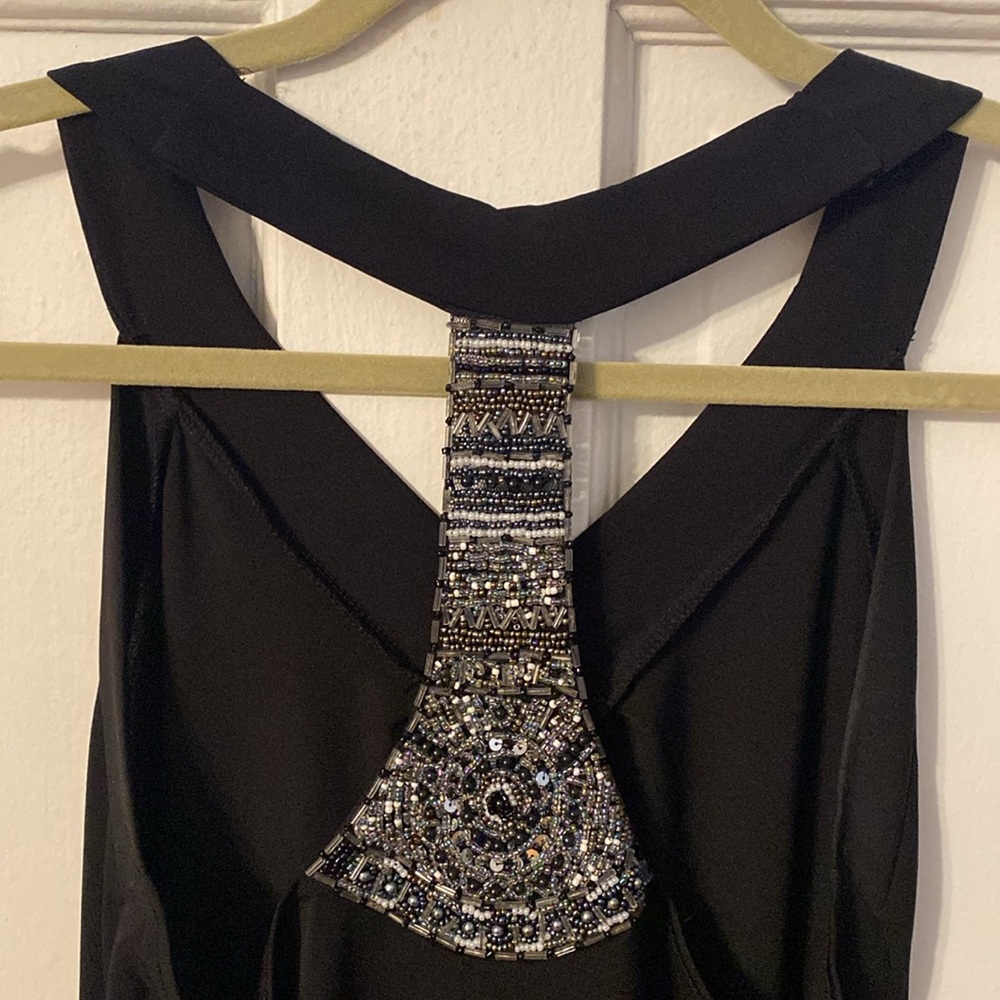 Black slinky, sexy top